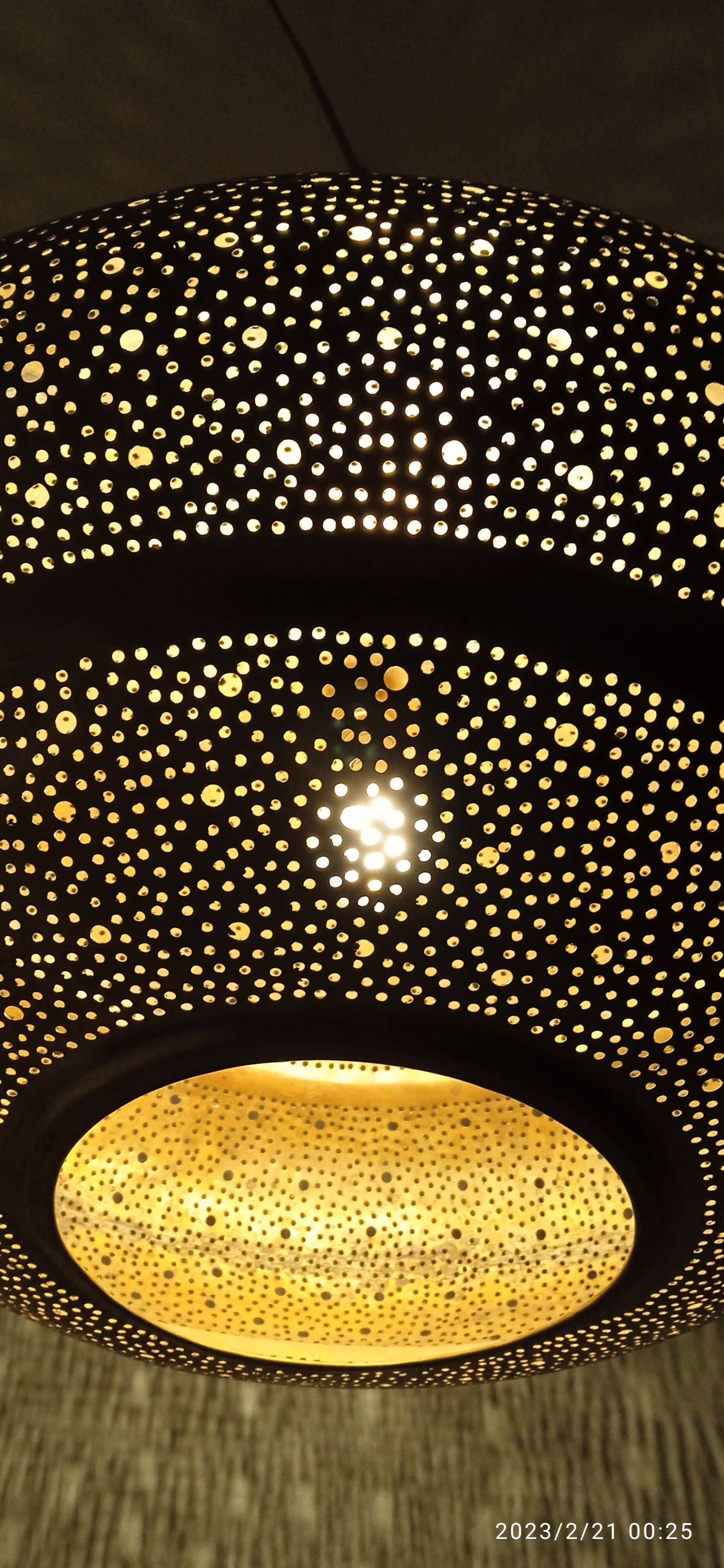 Moroccan brass pendant light