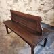 Antique French oak station bench – double-sided, 19th century (140 x 61 x 86 cm)