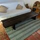 Table basse bois brûlé