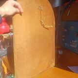 Vintage brass arched mirror