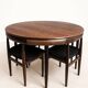 Roundette dining set by Hans Olsen, Denmark 1960s