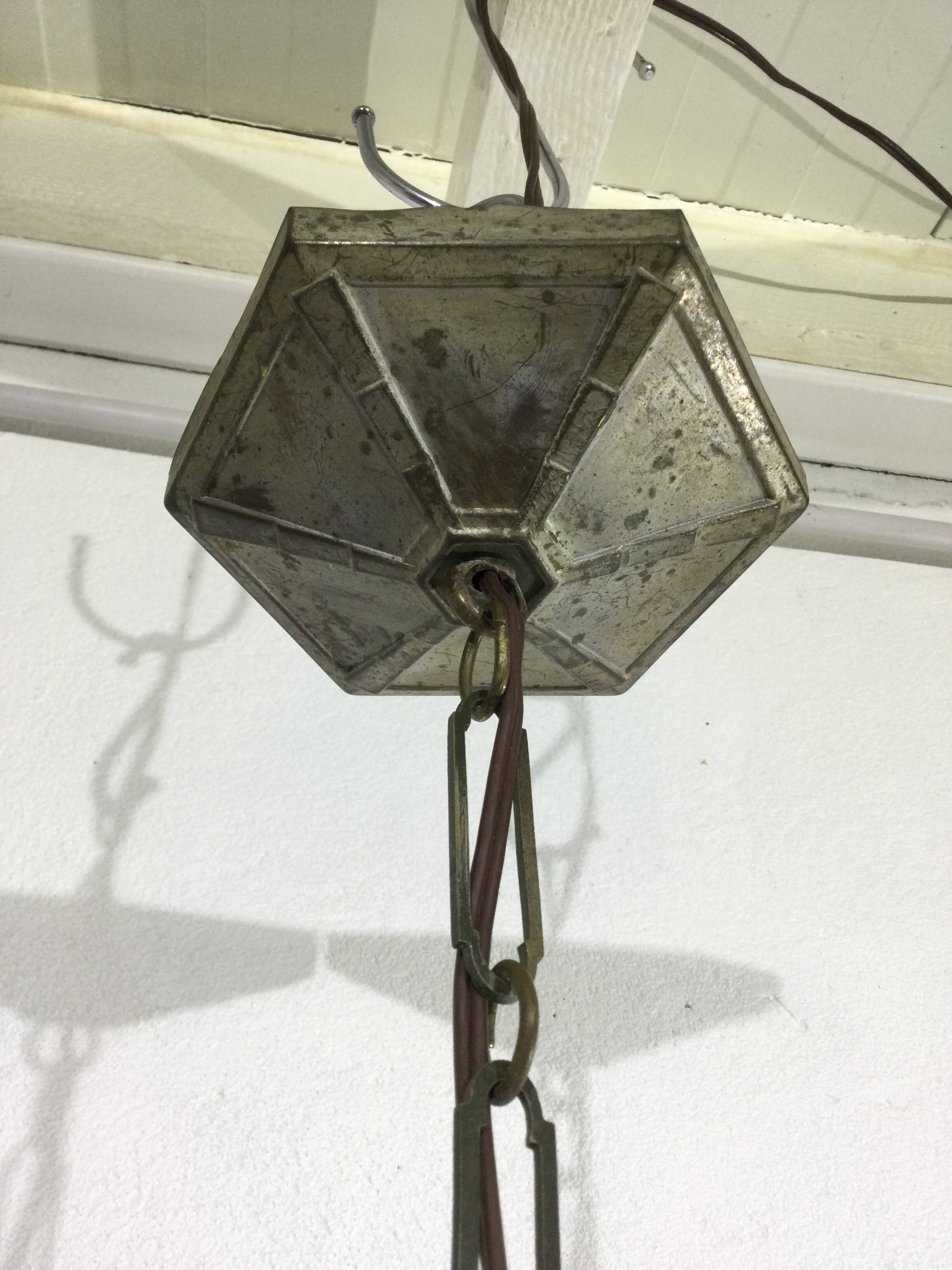 Chandelier 4 Lights Crystal And White Bronze