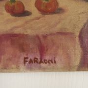 Old oil painting canvas still life kitchen fireplace faraoni