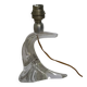 Saint-Louis crystal lamp with a free-form wave base.