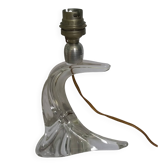 Lampe en cristal Saint-Louis pied forme libre vague