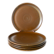 Set of 5 large flat plates in stoneware, 1970.