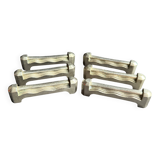 6 Knife rests – Silver-plated bronze – Art deco