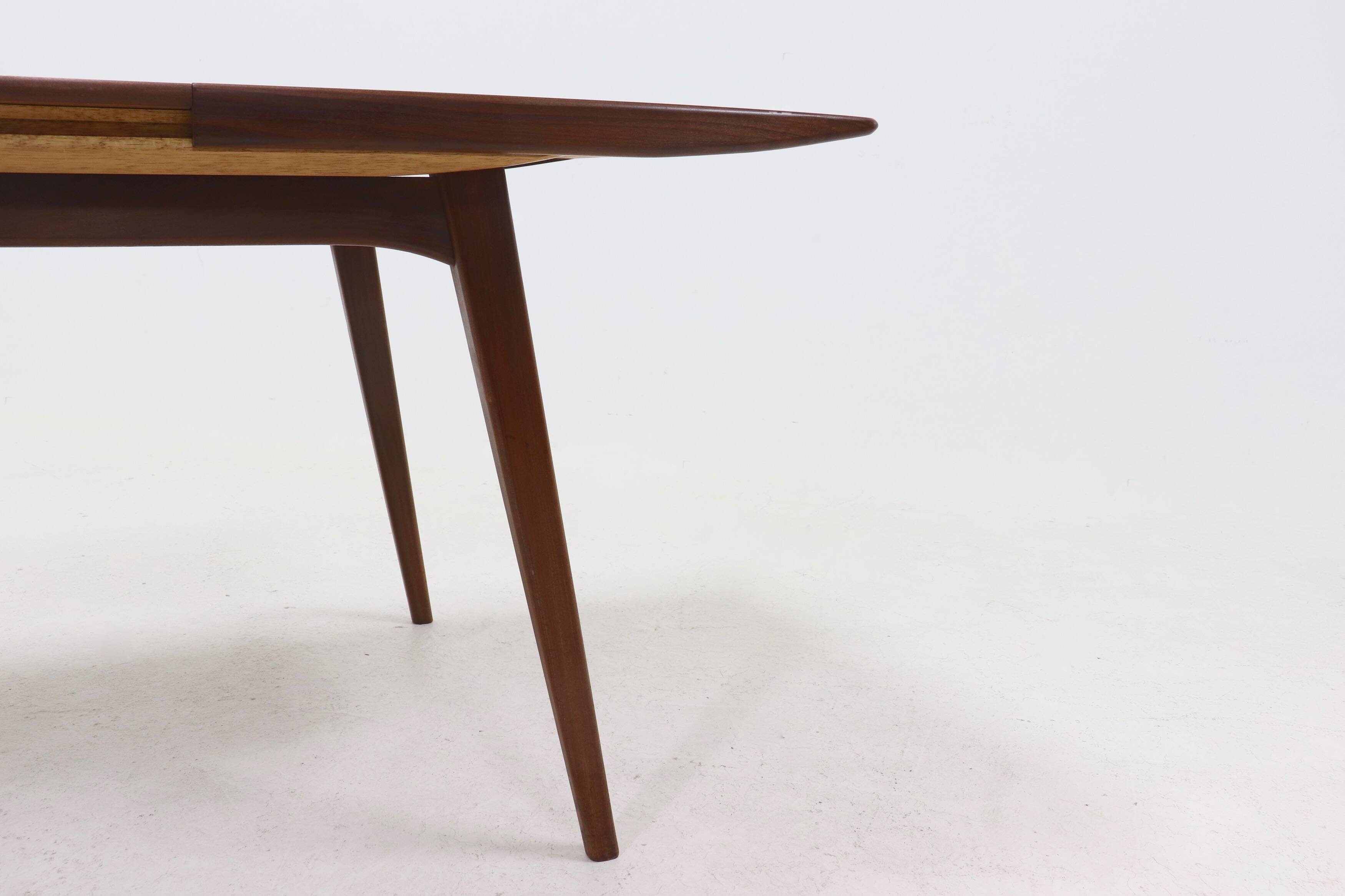 Extendable Teak Dining Table by Louis van Teeffelen for WeBe 1950s