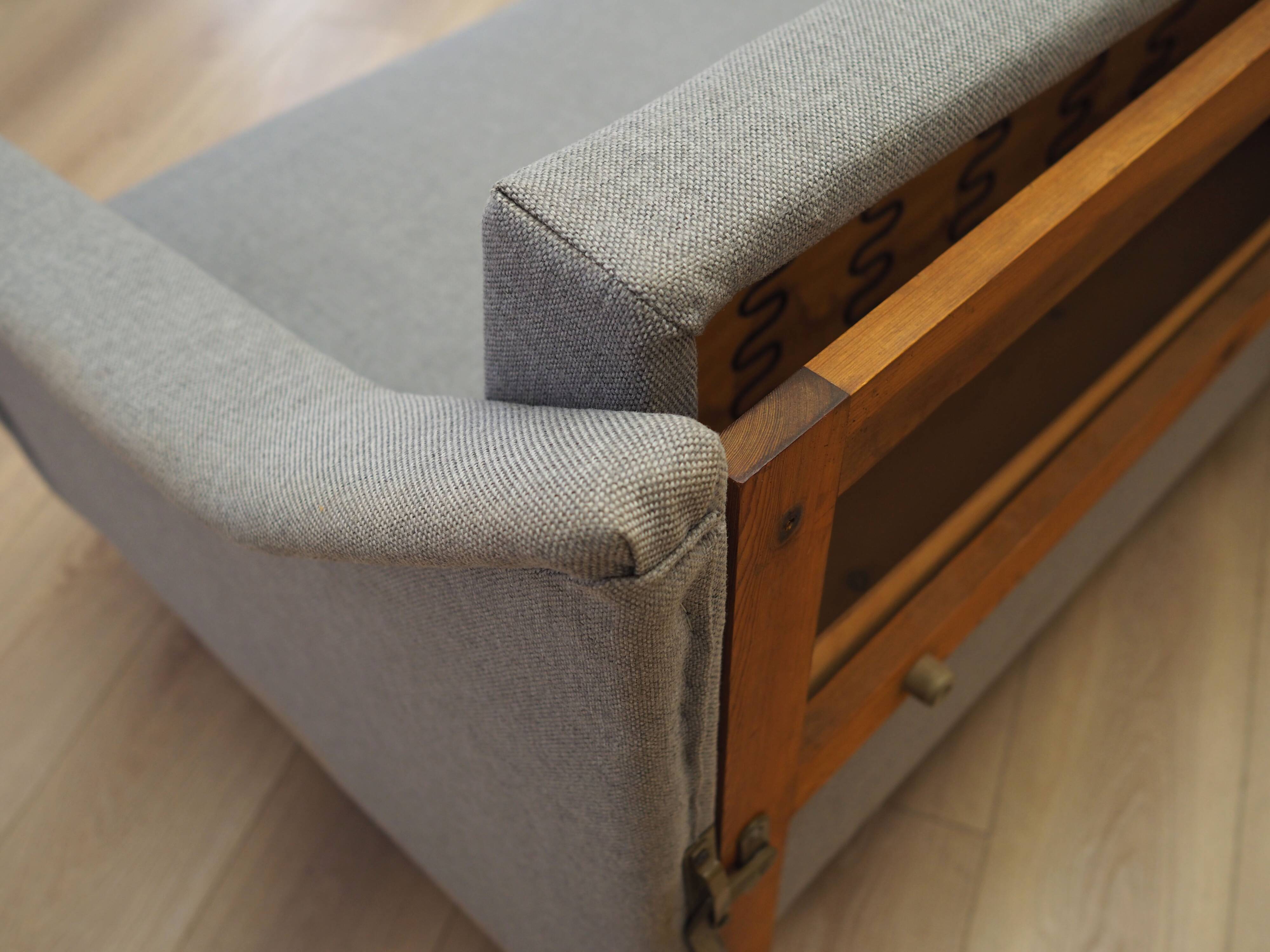 Grey sofa, Danish design, 1960s, produced in Denmark