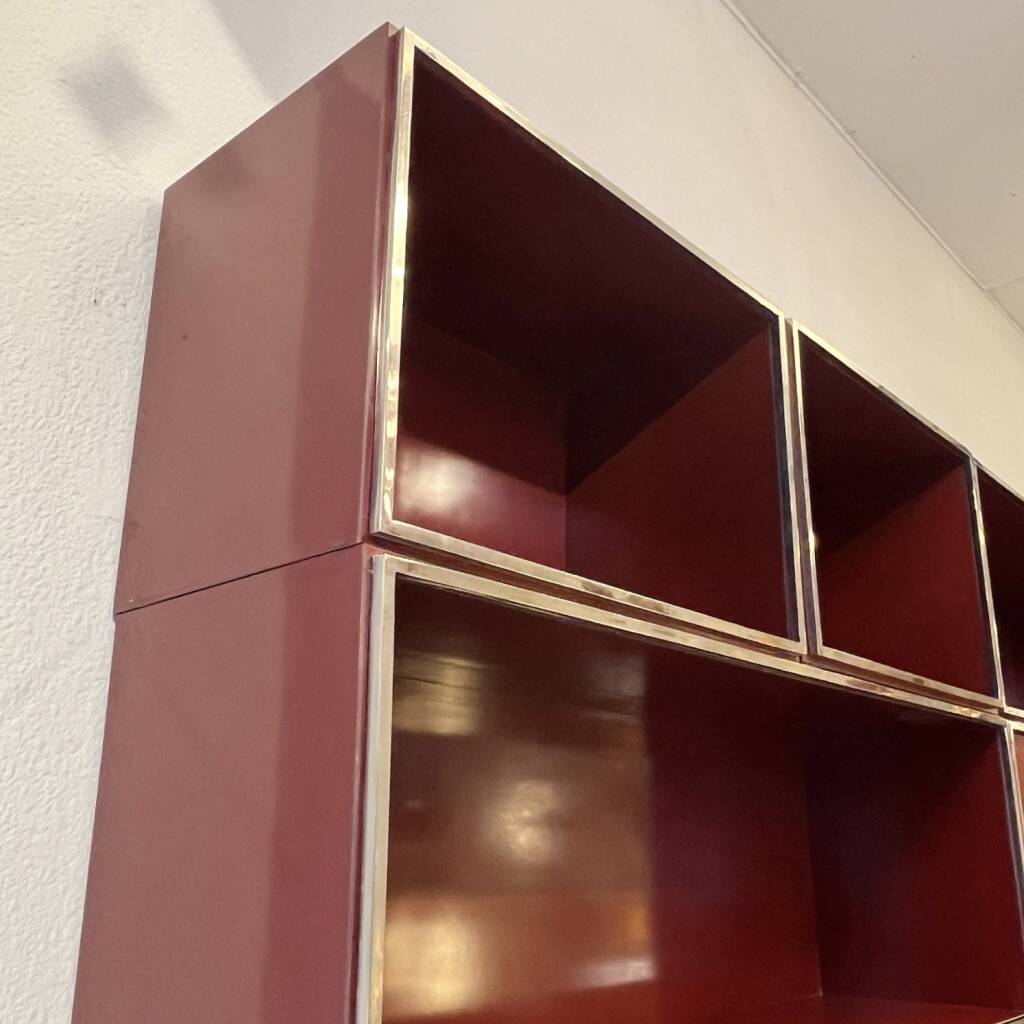 Modular vintage shelf attributed to Willy Rizzo Mario Sabot Italy 1970s