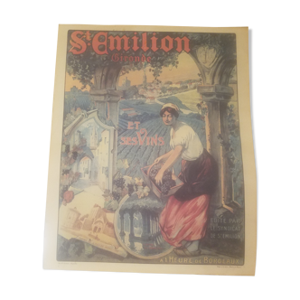 Affiche Saint Emilion ancienne