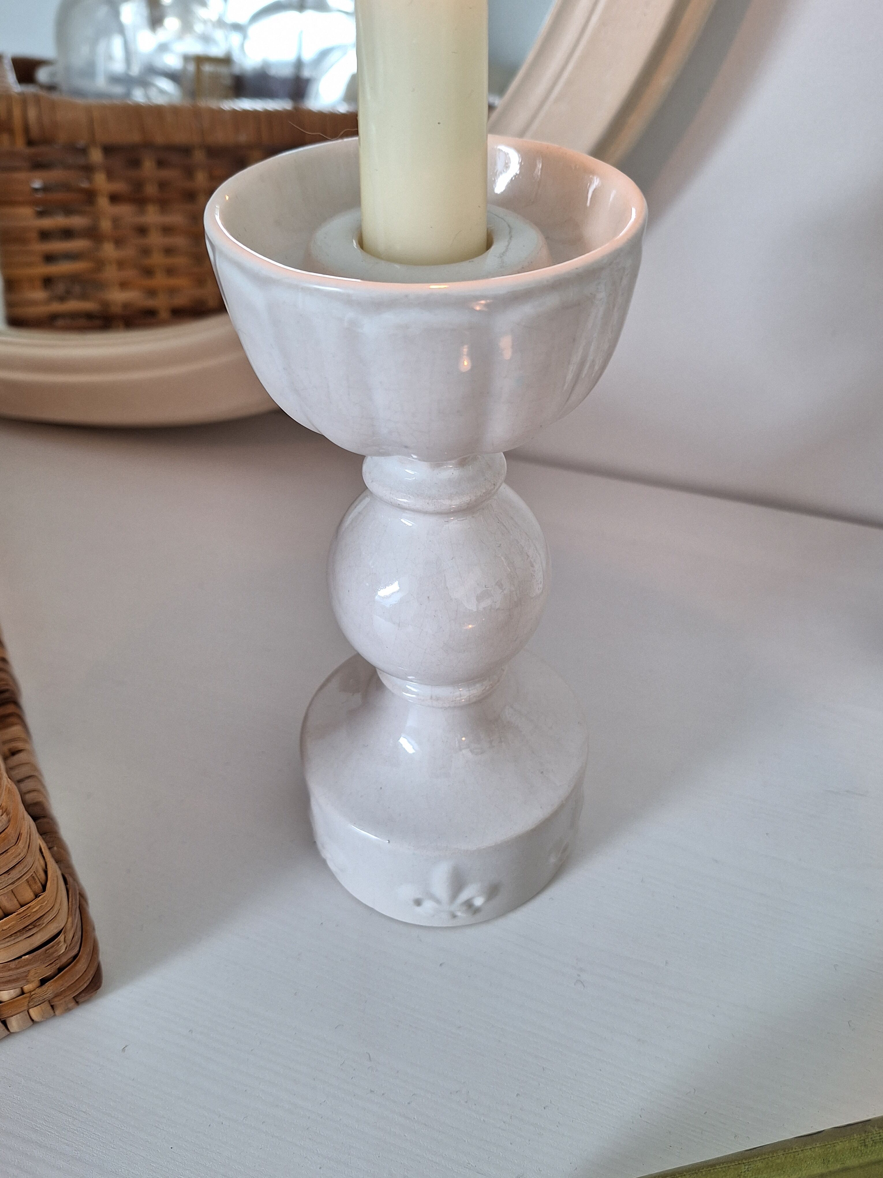 Vintage ceramic candle holder