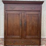 Armoire basse en chêne massif