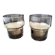 Pair of smoke-coloured glasses Mobil 1970s