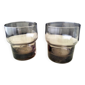 Pair of smoke-coloured glasses Mobil 1970s