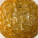 70s amber plastic chandelier
