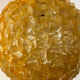 70s amber plastic chandelier