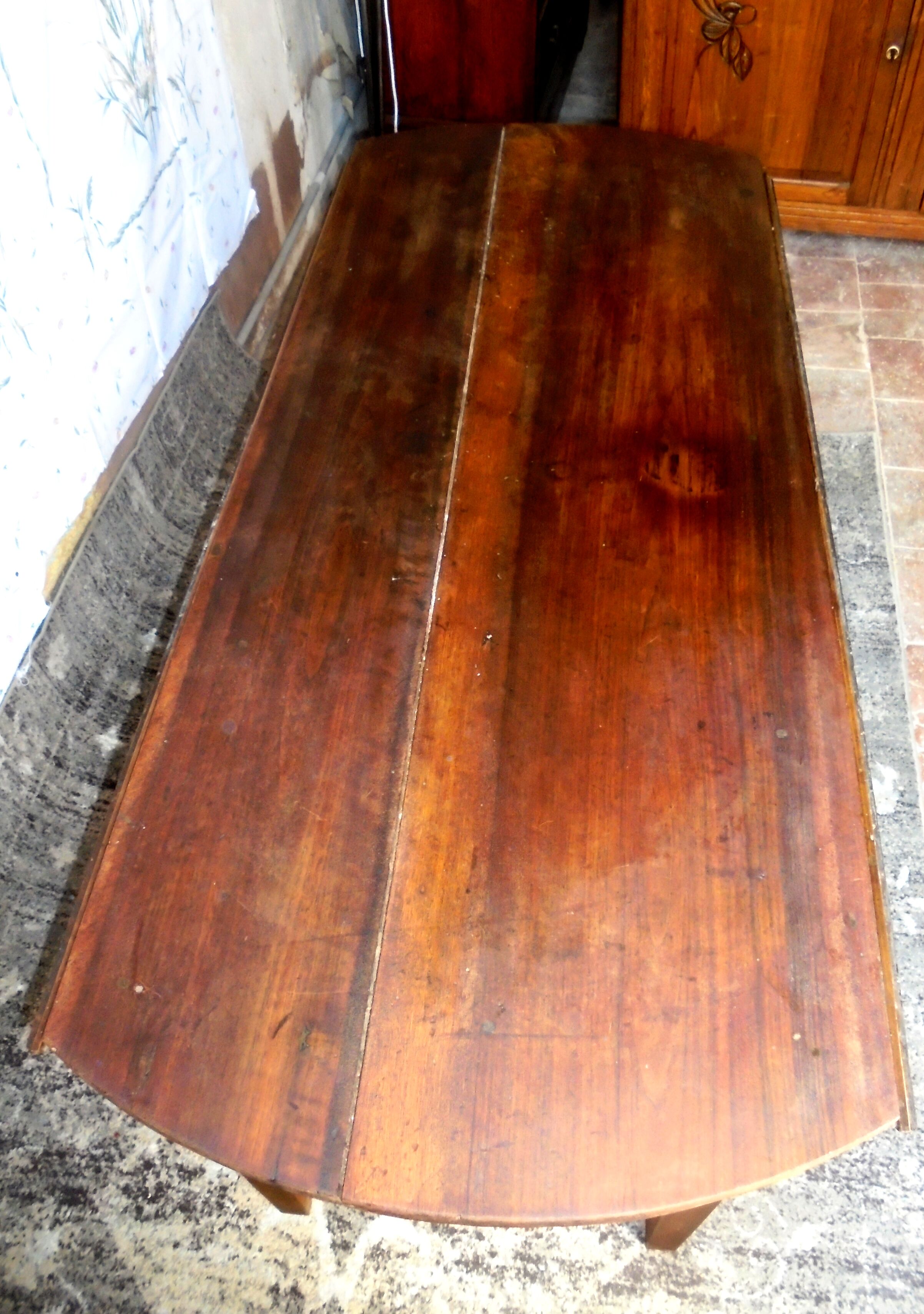 Solid elm table