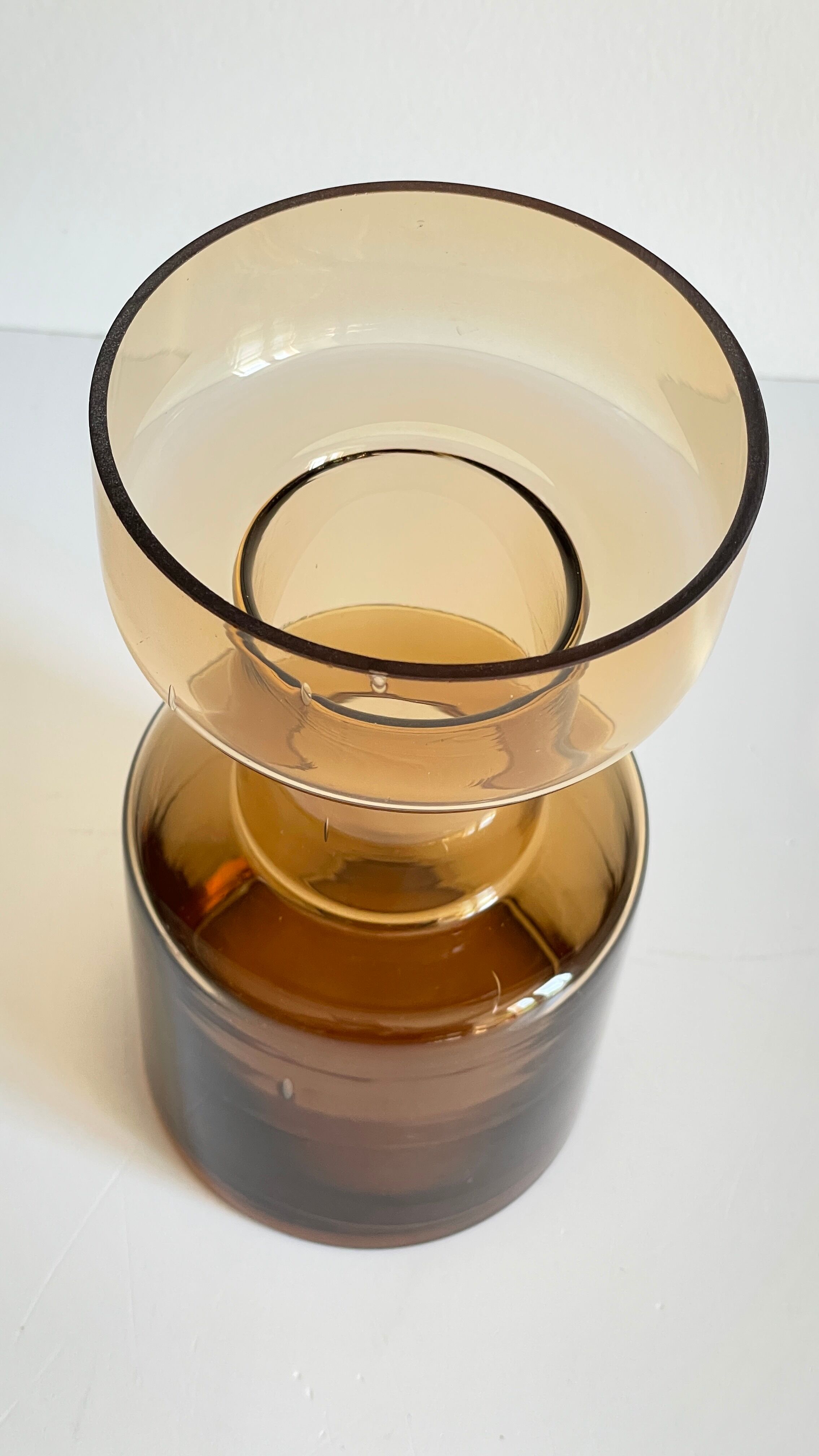 Vase design in blown glass 70s