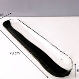 Long Black and Transparent Murano Glass Centerpiece by Aureliano Toso, Labe