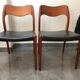 4 Danish jlmoller chairs from the 50s