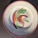 Old deep plate, rooster decoration, in Sarreguemines Digoin ceramic.