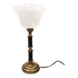 Lampe tulipe style Empire à fûts cannelés - Années 1940/50 - France