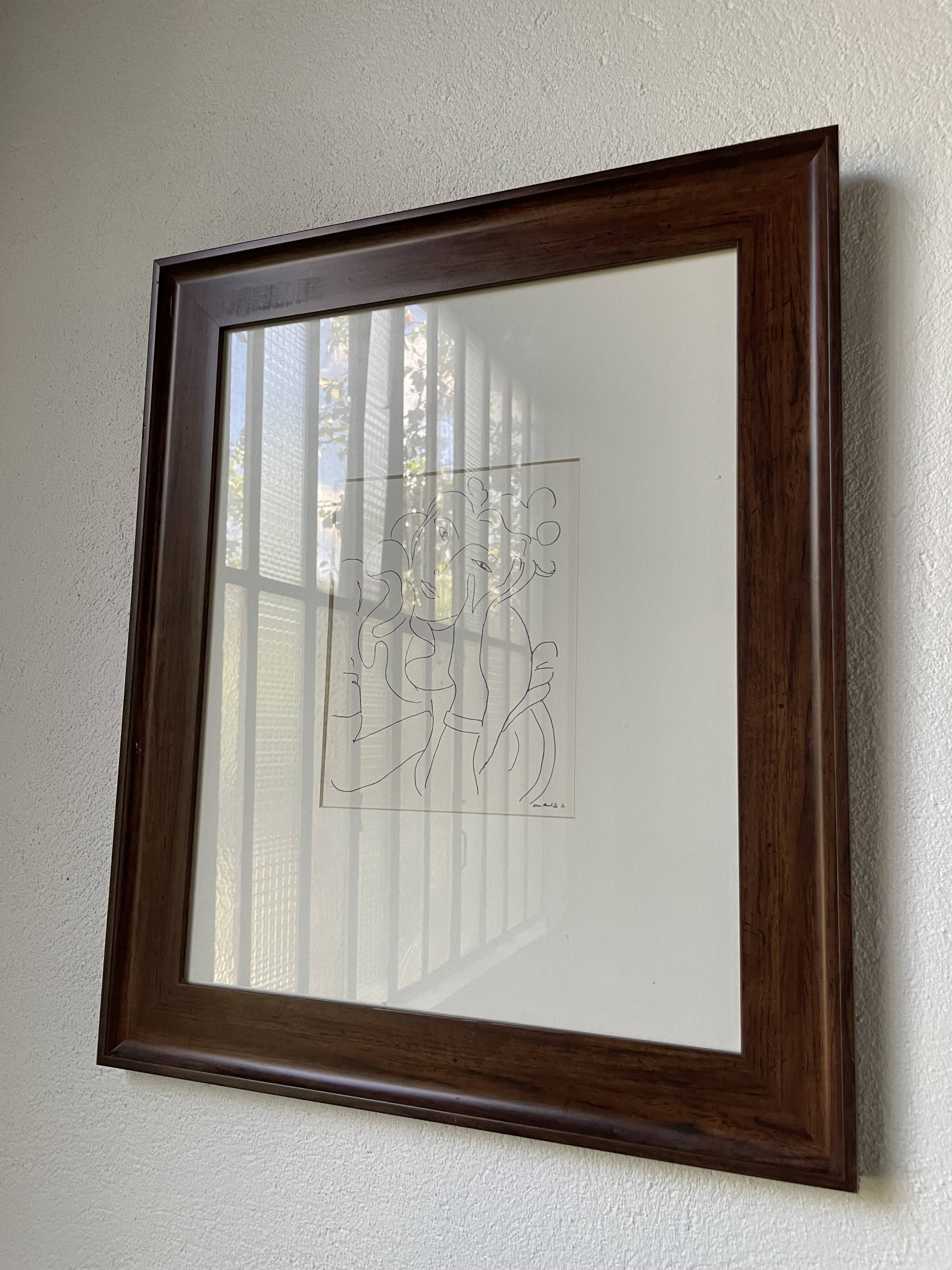 Henri Matisse vellum screenprint framed by King McGraw