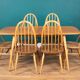 Retro Ercol Planktop Dining Table & Six Windsor Chairs