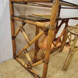 Bureau en rotin vintage