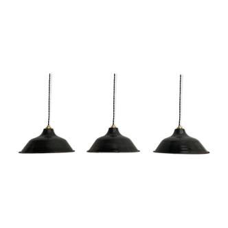Lot 3 industrial hanging lamps 30 cm