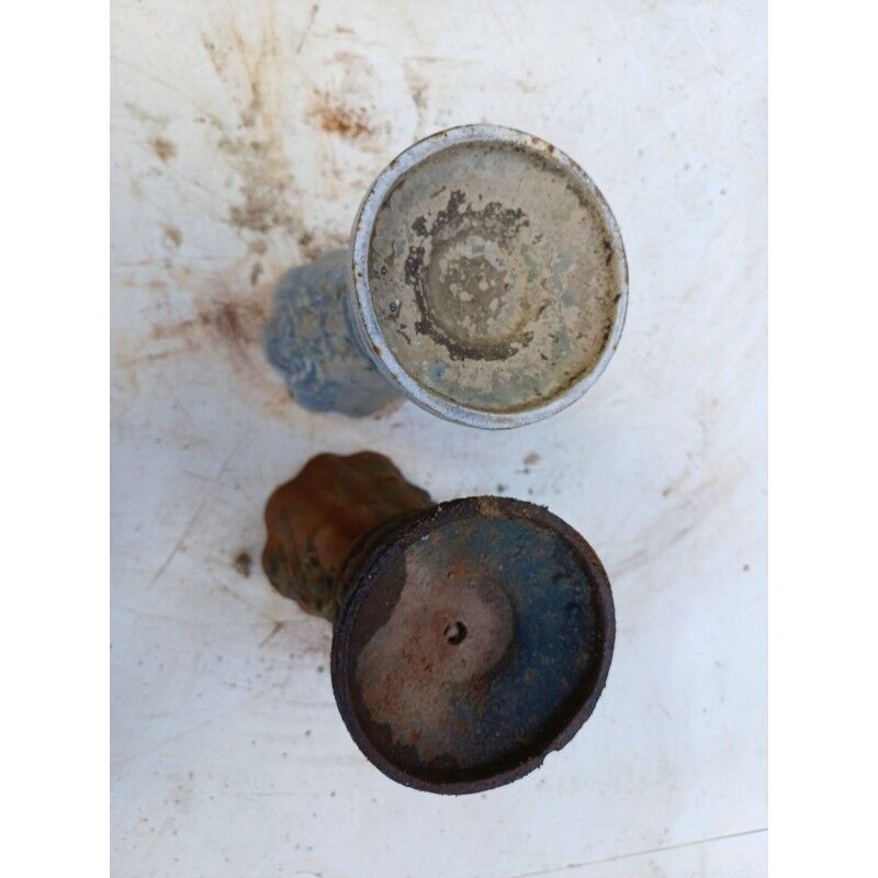 Pair of cast iron vases from 1900 from Charleville-Mézières