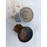 Pair of cast iron vases from 1900 from Charleville-Mézières