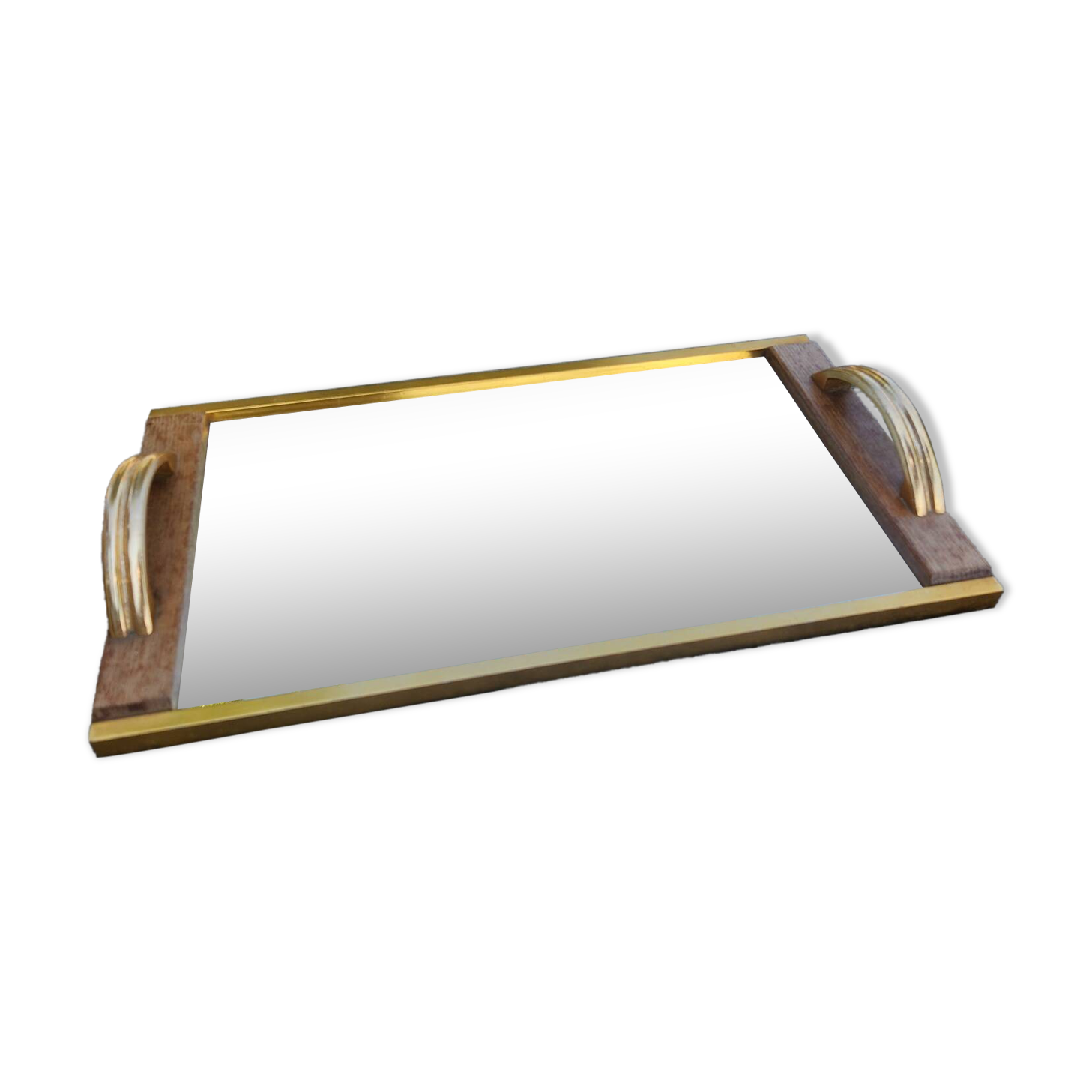 Golden mirror plateau Art Deco