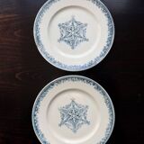 Antique ironstone plate from Creil and Montereau - Guirlande service