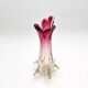 Murano Sommerso Vase Sculpture "Chambord" – Ruby Red & Champagne