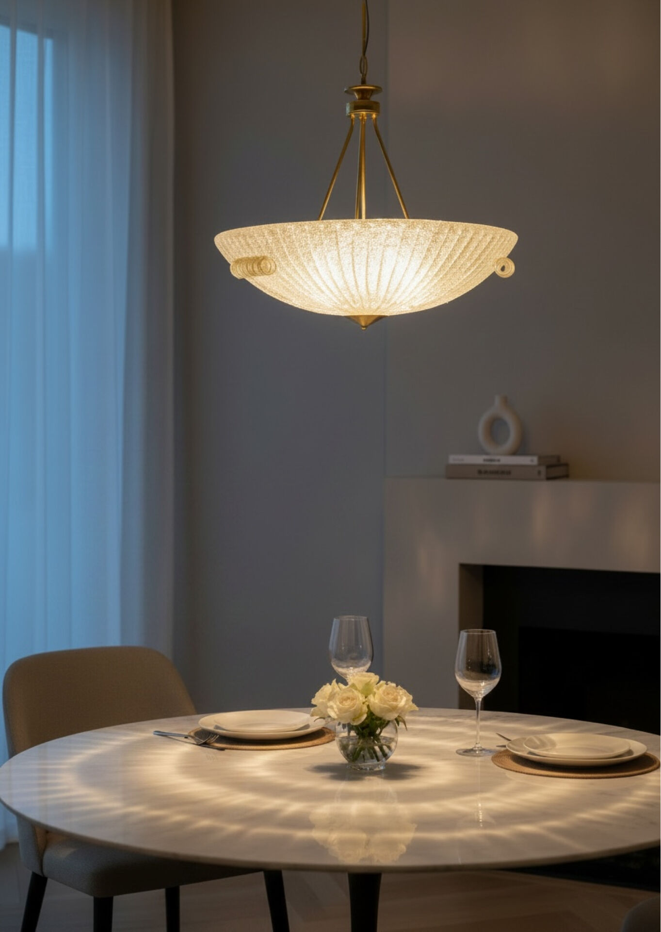 Large Murano Glass Pendant Light, Italy, 1970s