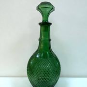 Italian carafe Empoli from the 1960s - Glass with diamond points.