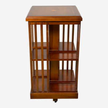 Mahogany English revolving library