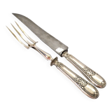 Empire Silver Carving Knife and Fork Set Brush&Cie