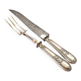Empire Silver Carving Knife and Fork Set Brush&Cie