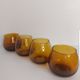 Set of amber glasses