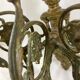 Pair of 3-light wall sconces in gilt bronze in the style