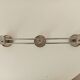 Vintage chrome wall coat rack from the 70s