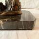 Art Deco bedside lamp - Globe and fawn on marble base
