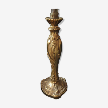 Ancien pied de lampe en bronze doré
