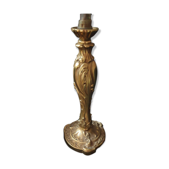 Old gilded bronze lamp stand