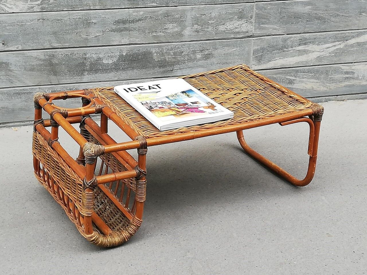 Vintage rattan coffee table