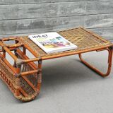 Vintage rattan coffee table
