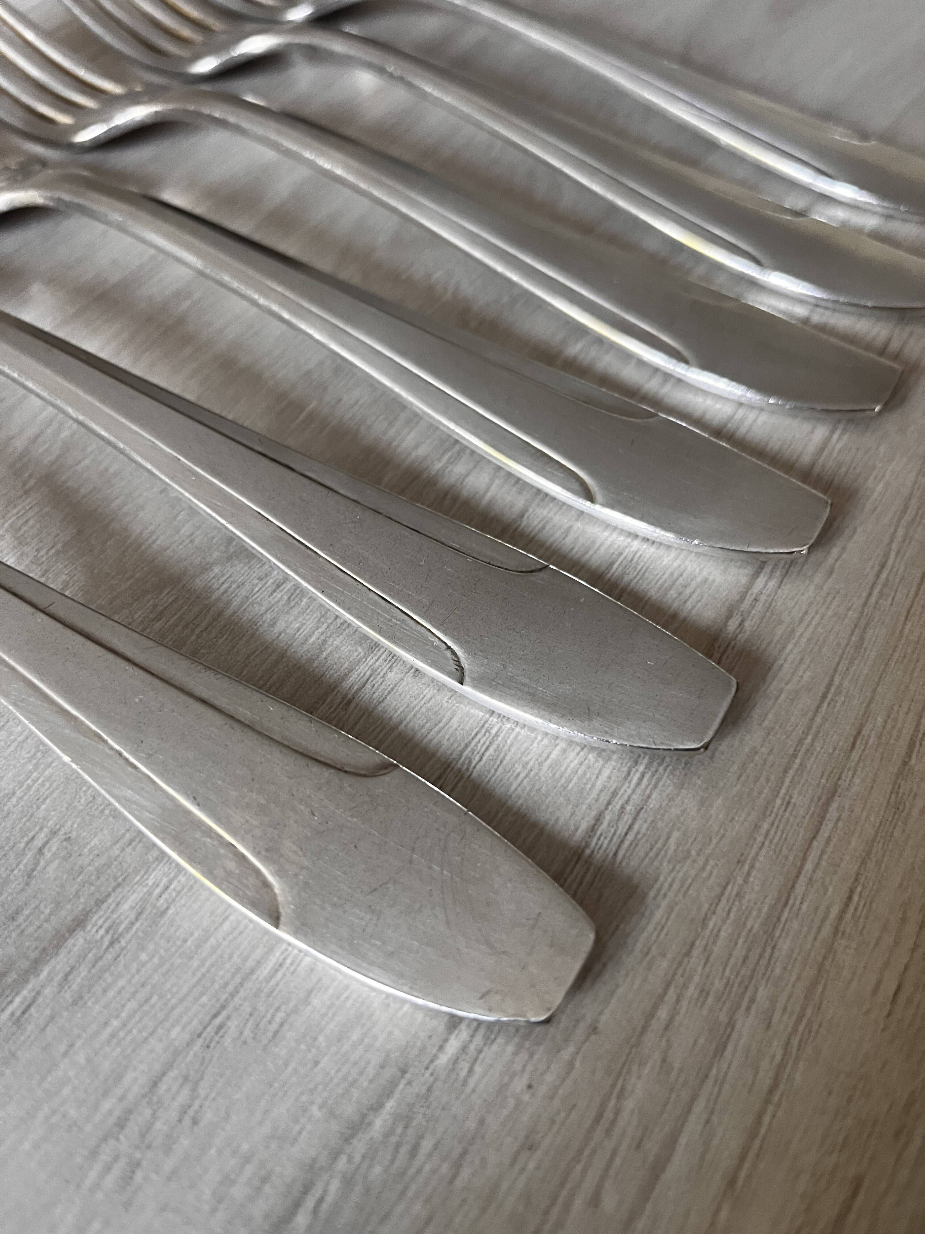 Antique silver-plated forks